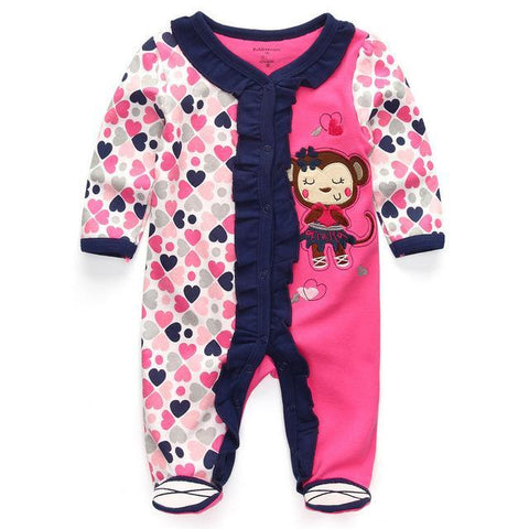 Combinaison Coeur Singe Pyjama - Combinaison - Vêtements Enfants 12M - Parents Sereins