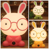 LAMPY - Veilleuse pour Enfant Veilleuse Enfant Lapin Orange / Prise EU - Parents Sereins