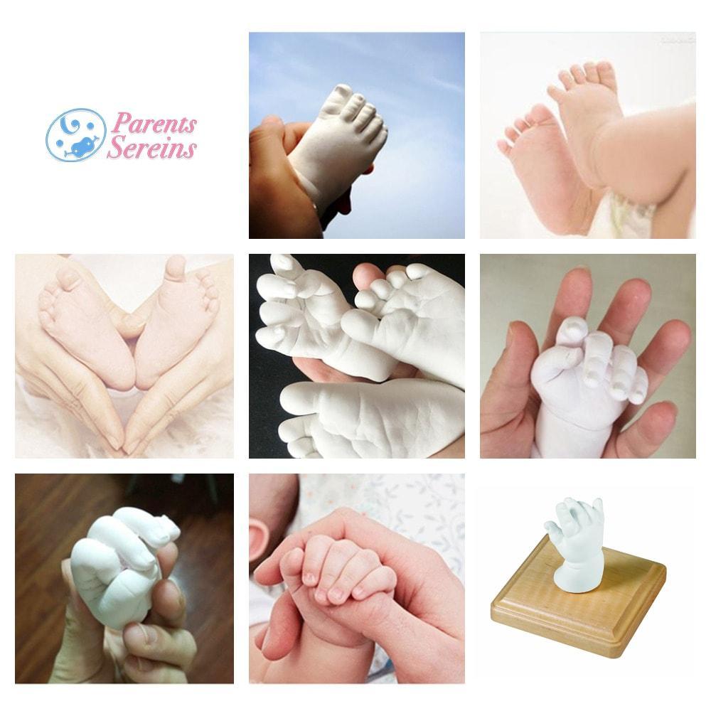 Kit Moulage 3D pour Empreintes Mains Pieds Bébé - Souvenir Naissance  Baptême