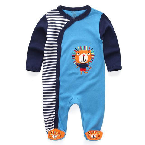 Combinaison Bleu Lion Pyjama - Combinaison - Vêtements Enfants 12M - Parents Sereins