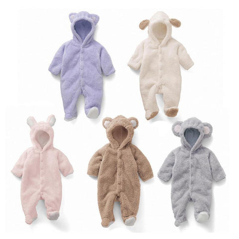 Combinaison Nounours en Peluche Pyjama - Combinaison - Vêtements Enfants Blanc / 0 à 3 mois - Parents Sereins