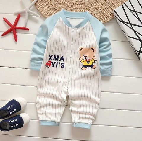 Combinaison Pyjama À Motifs en Coton - Baseball Bleu Pyjama - Combinaison - Vêtements Enfants Baseball / 3M - Parents Sereins