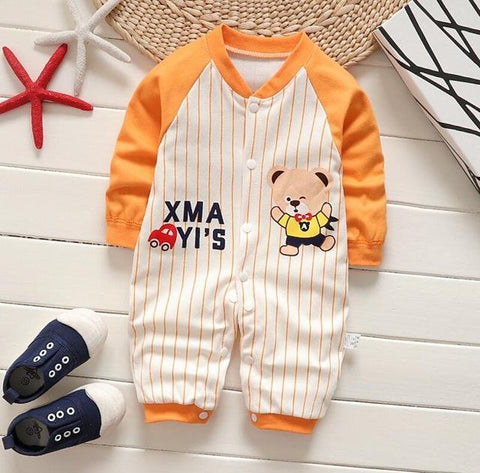 Combinaison Pyjama À Motifs en Coton - Baseball Orange – 👶 Parents Sereins
