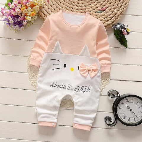 Combinaison Pyjama À Motifs en Coton - Kitty Pêche Pyjama - Combinaison - Vêtements Enfants Kitty Pêche / 3M - Parents Sereins