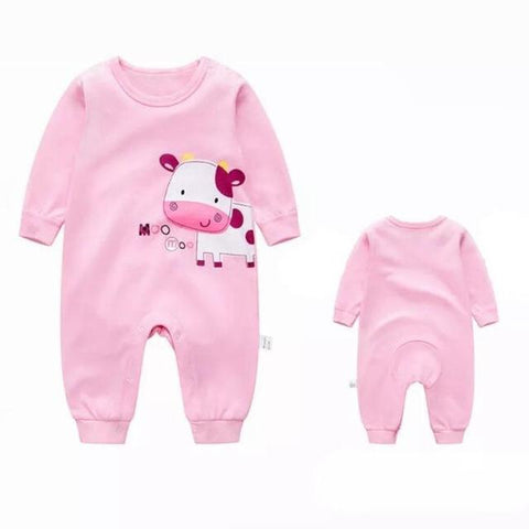 Combinaison Pyjama Rose Vache Pyjama - Combinaison - Vêtements Enfants 3M - Parents Sereins