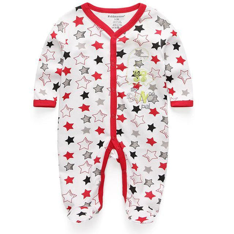 Combinaison Pyjama Rouge Étoilé Pyjama - Combinaison - Vêtements Enfants 12M - Parents Sereins