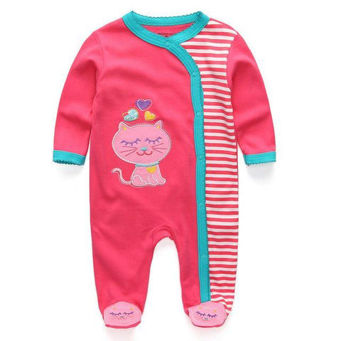 Combinaison Rose Chaton Pyjama - Combinaison - Vêtements Enfants 12M - Parents Sereins
