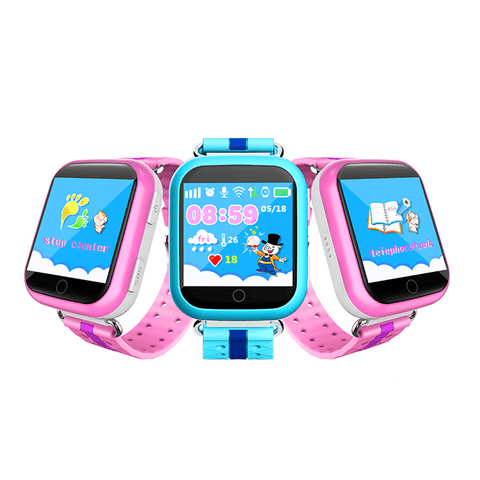 Montre Balise GPS Enfant à Ecran Tactile - Rose - Wonlex