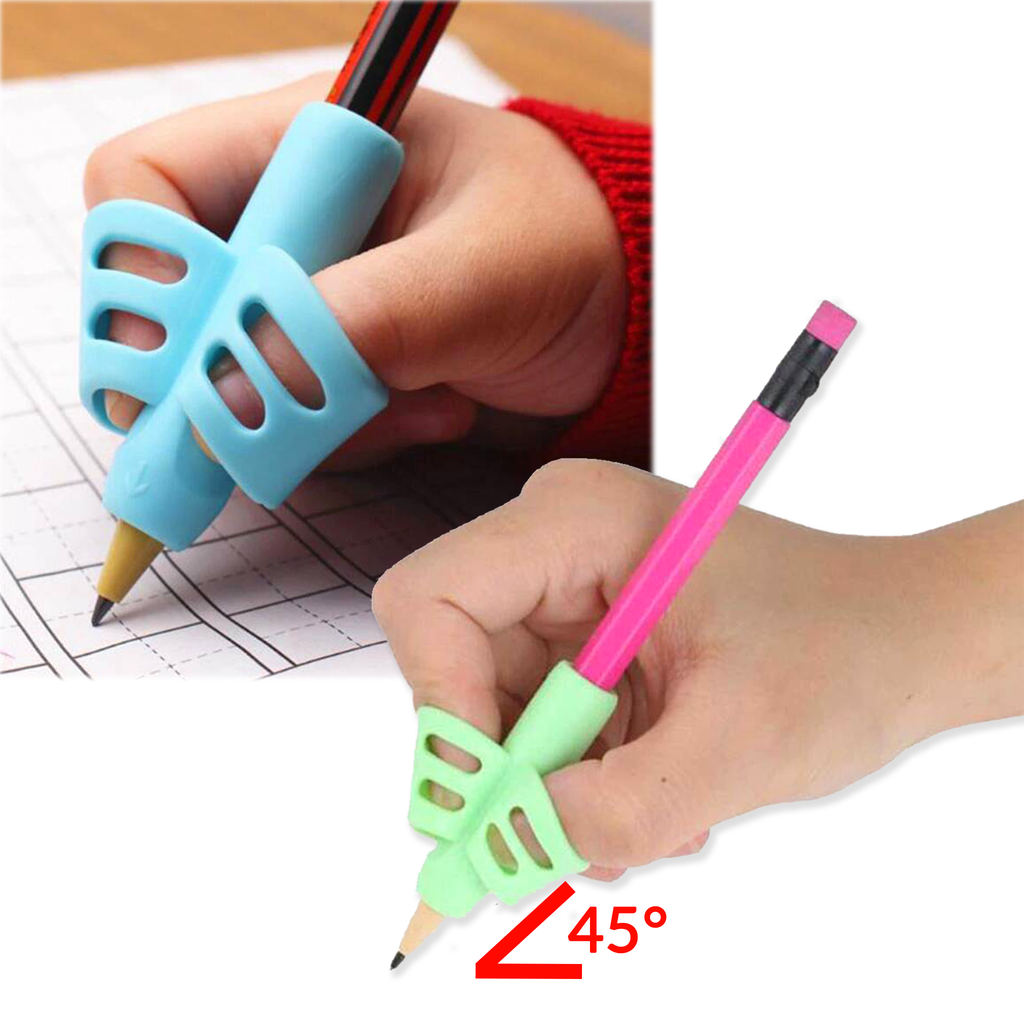 Stylo porte-crayon pour enfants, aide à l'écriture, poignée doigt  ergonomique, outils de posture pour enfants et étudiants, 13 pièces/ensemble